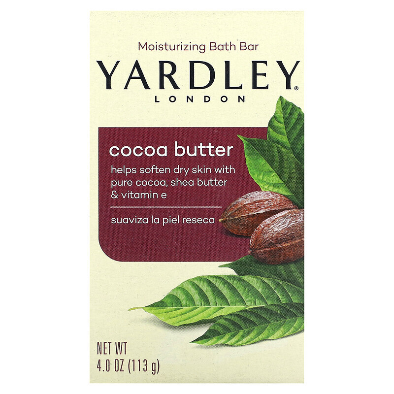 

Yardley London, Увлажняющий батончик для ванн, какао-масло, 113 г (4 унции)