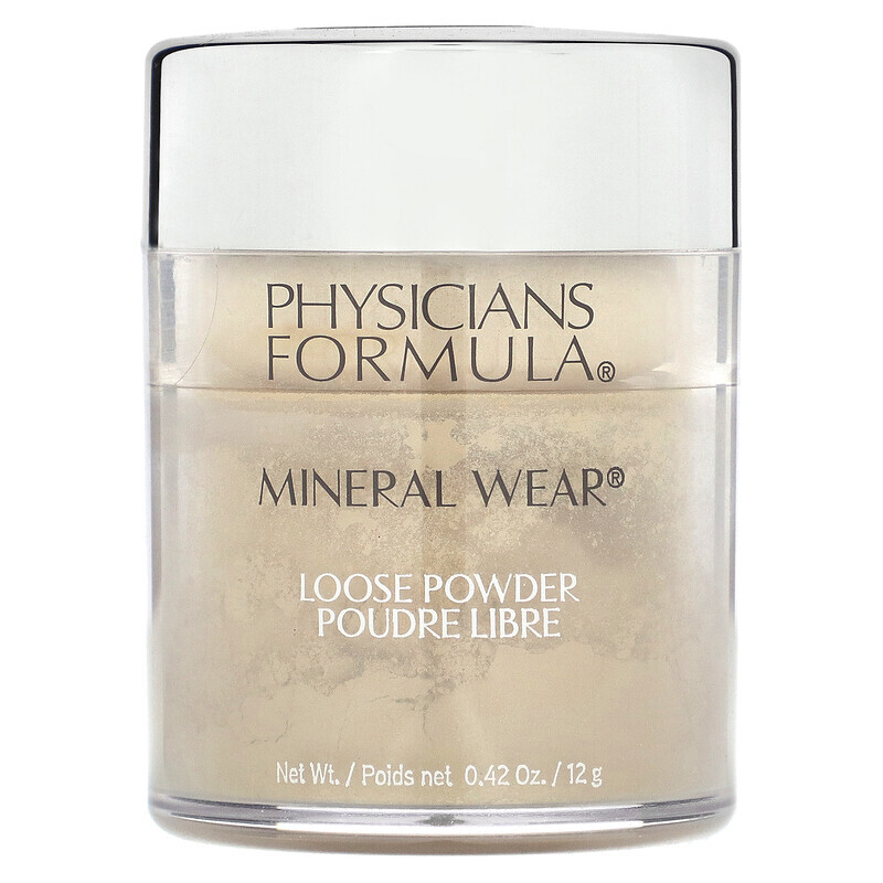 

Physicians Formula, Mineral Wear, рассыпчатая пудра, полупрозрачный свет, 12 г (0,42 унции)