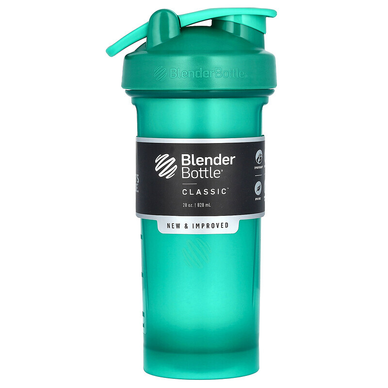 

Blender Bottle, Classic With Loop, классический шейкер с петелькой, изумрудный, 828 мл (28 унций)