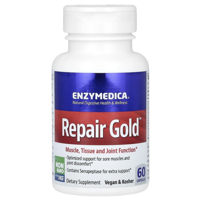 

Enzymedica, Repair Gold, восстановление мышц, тканей и суставов, 60 капсул