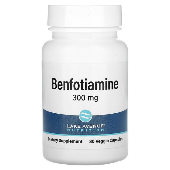 Lake Avenue Nutrition, бенфотиамин, 300 мг, 30 растительных капсул