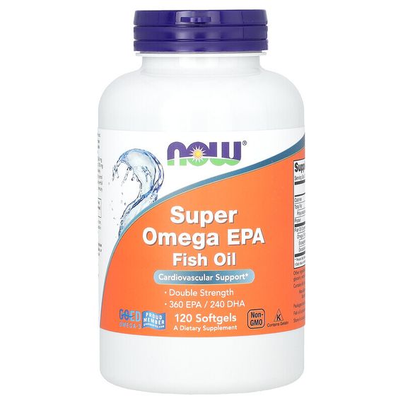 NOW Foods, Super Omega EPA, 120 мягких таблеток