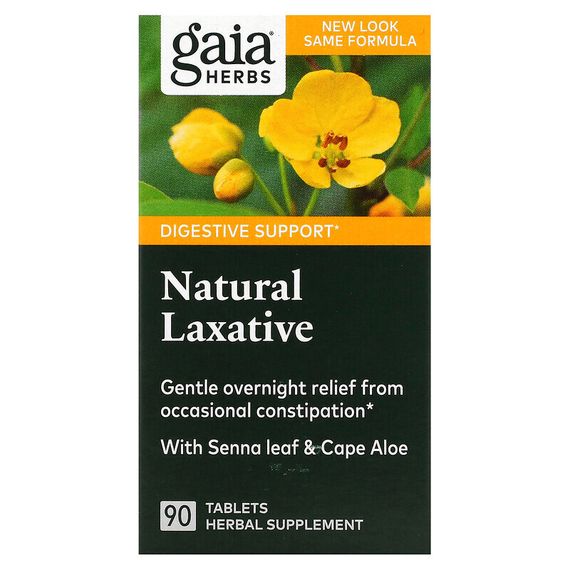 Gaia Herbs, натуральное слабительное средство, 90 таблеток