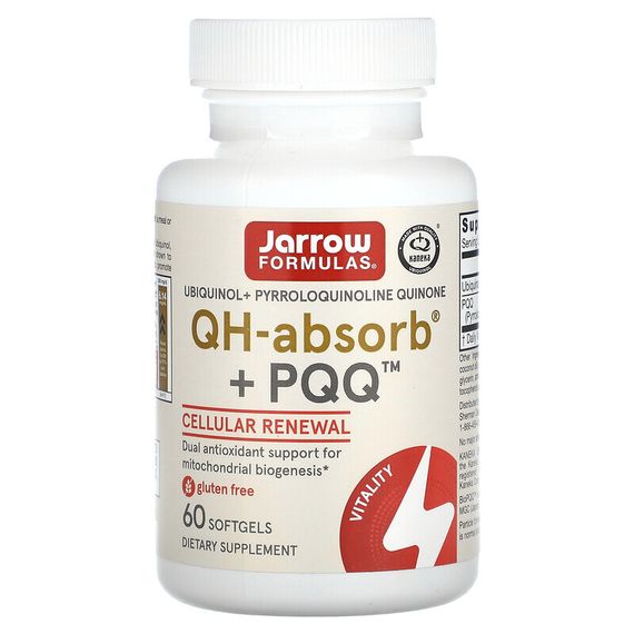 Jarrow Formulas, убихинол, QH-Absorb + PPQ, 60 мягких таблеток