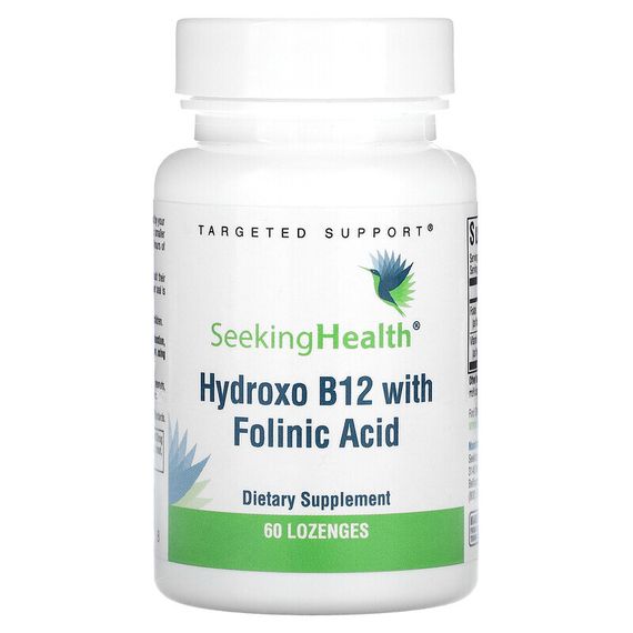 Seeking Health, Hydroxo B12 с фолиевой кислотой, 60 пастилок