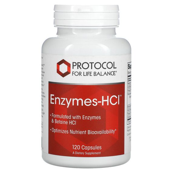 Protocol for Life Balance, Enzymes-HCI, 120 капсул