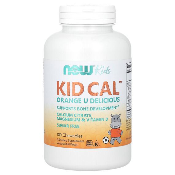 NOW Foods, Kid Cal, 100 жевательных таблеток