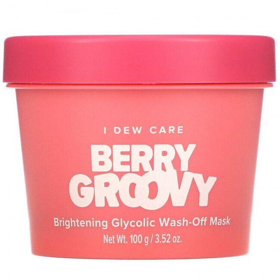 I Dew Care, Berry Groovy, осветляющая смываемая гликолевая маска для лица, 100 г (3,52 унции)