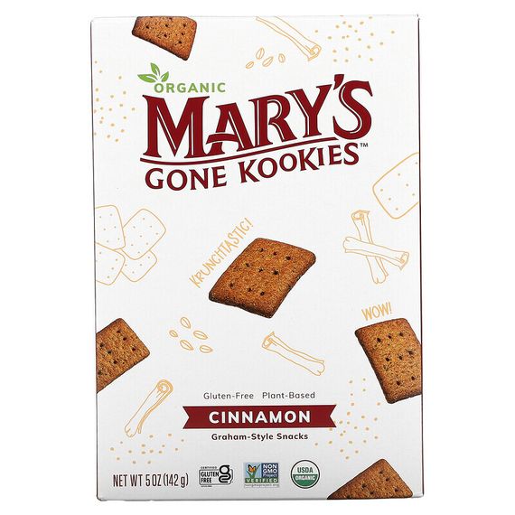 Mary&#39;s Gone Crackers, Graham Style Snacks, корица, 142 г (5 унций)