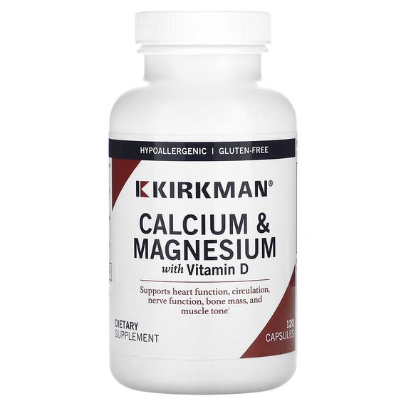 Kirkman Labs, Кальций и магний с витамином D, 120 капсул