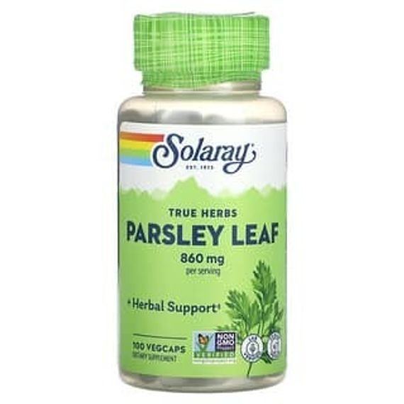 Solaray, True Herbs, Petersilienblatt, 860 mg, 100 pflanzliche Kapseln