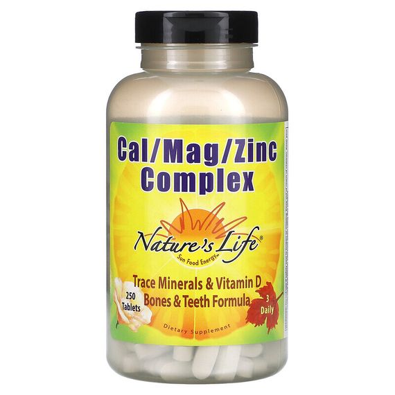 Nature&#39;s Life, Комплекс Cal / Mag / Zinc, 250 таблеток