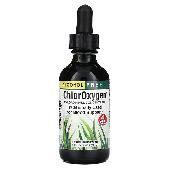 Herbs Etc., ChlorOxygen, концентрат хлорофилла, без спирта, 59 мл (2 жидк. унция)