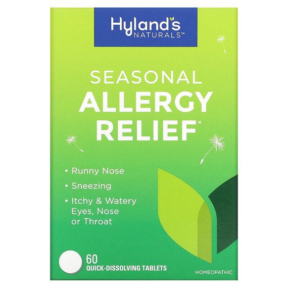 Hyland&#39;s Naturals, Seasonal Allergy Relief, 60 быстрорастворимых таблеток