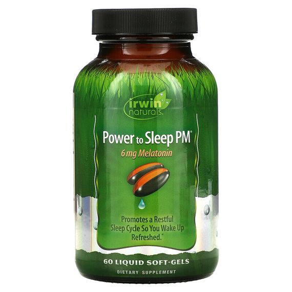 Irwin Naturals, Power to Sleep PM, успокаивающее, 60 капсул с жидкостью