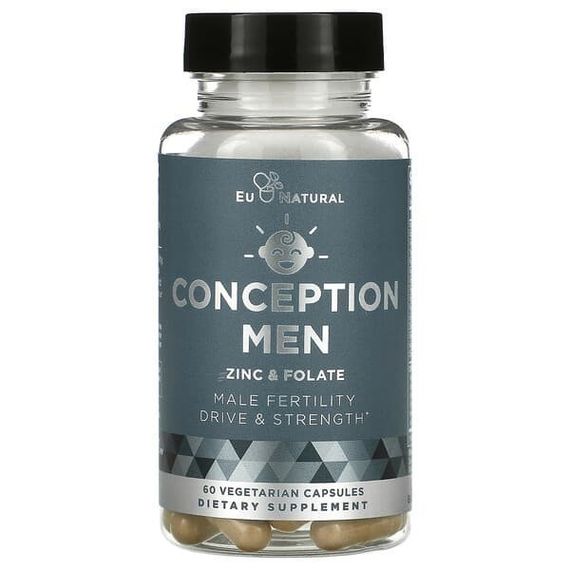 Eu Natural, Conception Men, Zinc &amp; Folate, 60 Vegetarian Capsules