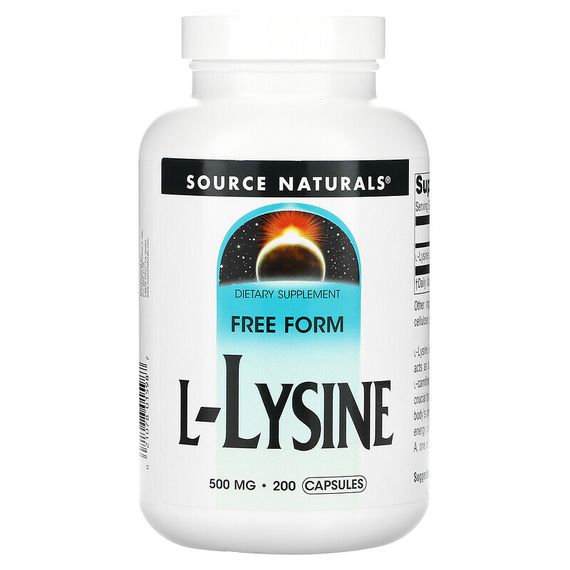 Source Naturals, L-Lysine, 500 mg, 200 Capsules