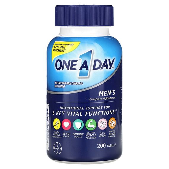 One-A-Day, полный мультивитаминный комплекс для мужчин, 200 таблеток