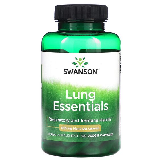 Swanson, Lung Essentials, 500 мг, 120 растительных капсул