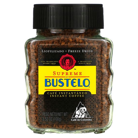 Café Bustelo, Supreme by Bustelo, растворимый кофе, сублимированный, 100 г (3,52 унции)
