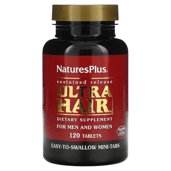 NaturesPlus, Ultra Hair, для мужчин и женщин, 120 таблеток