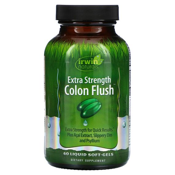 Irwin Naturals, Colon Flush, повышенная сила действия, 60 капсул с жидкостью