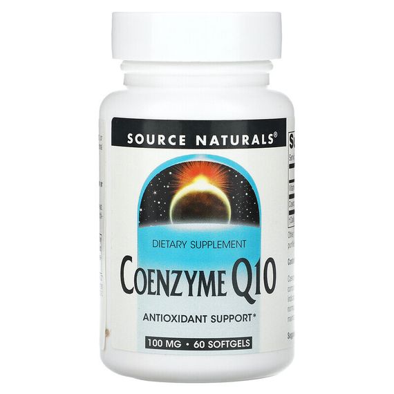 Source Naturals, коэнзим Q10, 100 мг, 60 мягких таблеток