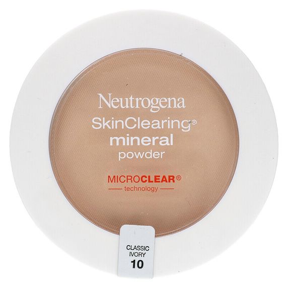 Neutrogena, Очищающая минеральная пудра, классическая слоновая кость 10, 11 г (0,38 унции)