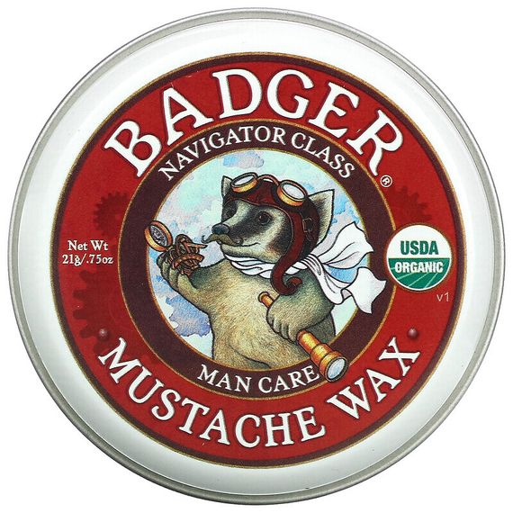 Badger Company, Органический воск для усов, 21 г (0,75 унции)