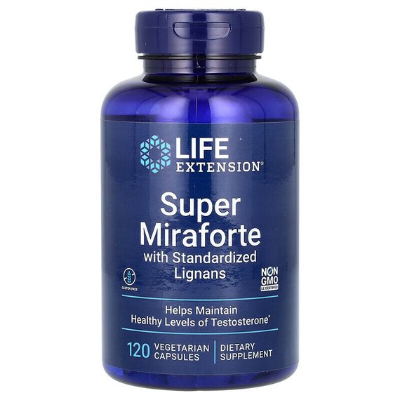 Life Extension, Super Miraforte со стандартизированными лигнанами, 120 вегетарианских капсул