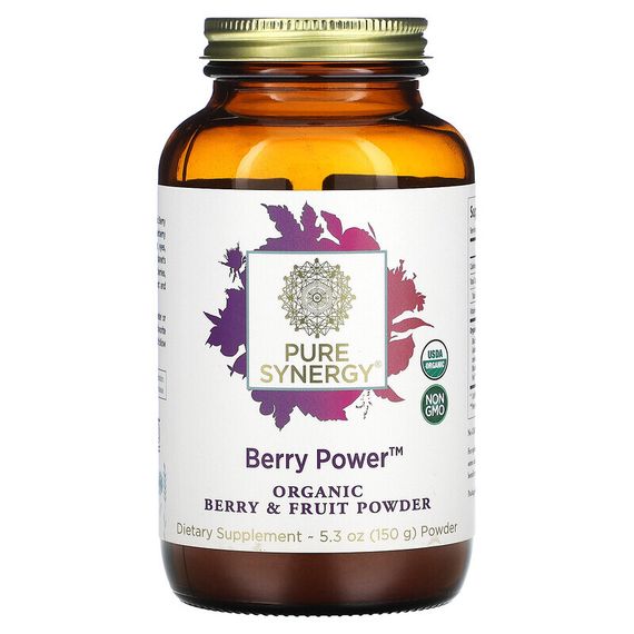 Pure Synergy, органический порошок из ягод и фруктов, Berry Power, 150 г (5,3 унции)