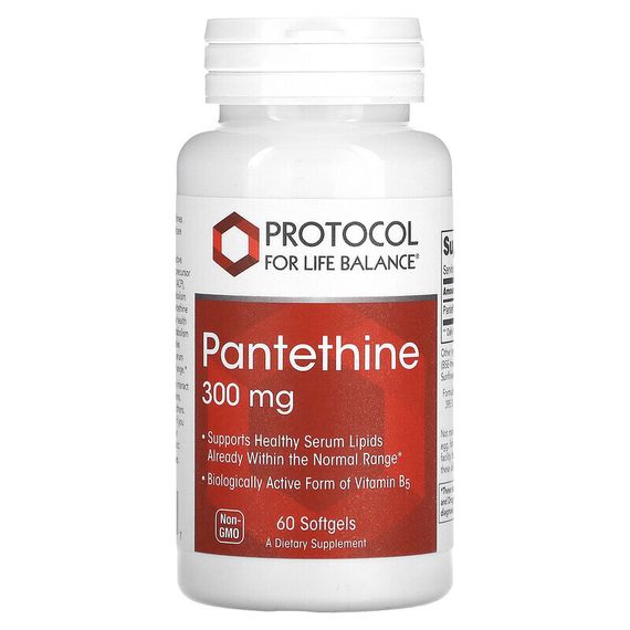 Protocol for Life Balance, пантетин, 300 мг, 60 капсул