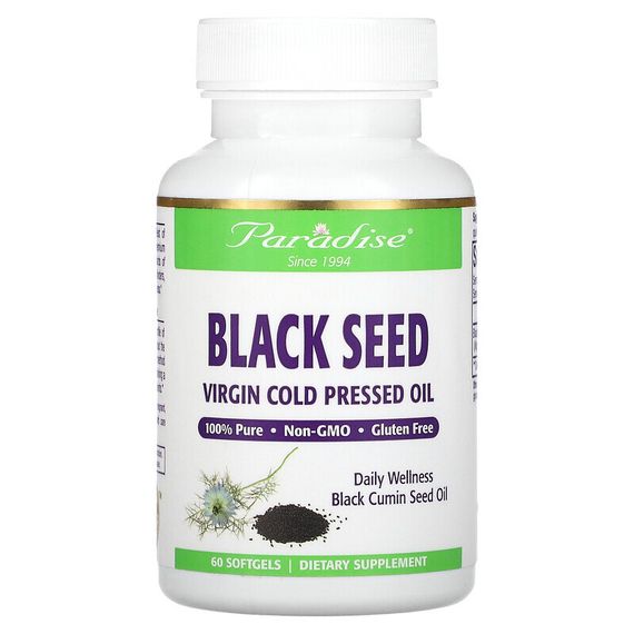 Paradise Herbs, Черное семя, 60 мягких таблеток