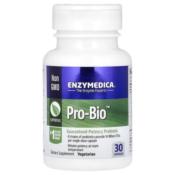 Enzymedica, Pro Bio, пробиотик с гарантированной эффективностью, 30 капсул