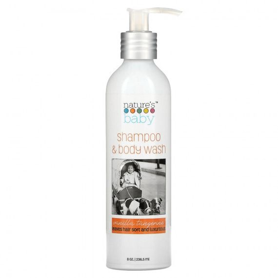 Nature&#39;s Baby Organics, Shampoo &amp; Body Wash, Vanilla Tangerine,  8 oz (236.5 ml)