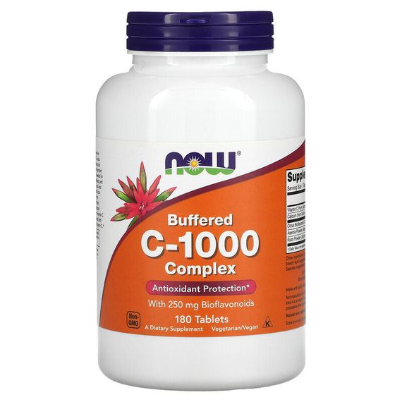 NOW Foods, комплекс буферизованного витамина C-1000, 180 таблеток