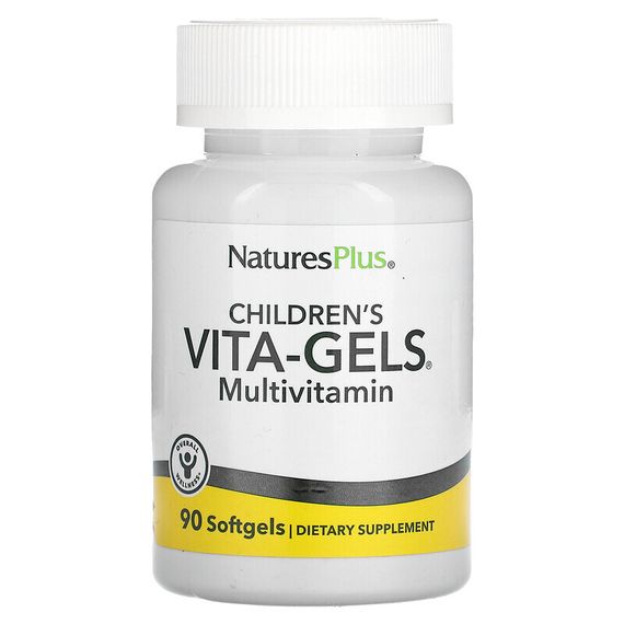 NaturesPlus, Детские Vita-Gels, мультивитаминная добавка, натуральный апельсин, 90 мягких таблеток