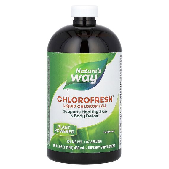 Nature&#39;s Way, Chlorofresh, жидкий хлорофилл, без добавок, 480 мл (16 жидк. унций)
