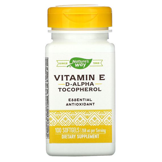 Nature&#39;s Way, витамин E, 400 МЕ, 100 мягких таблеток