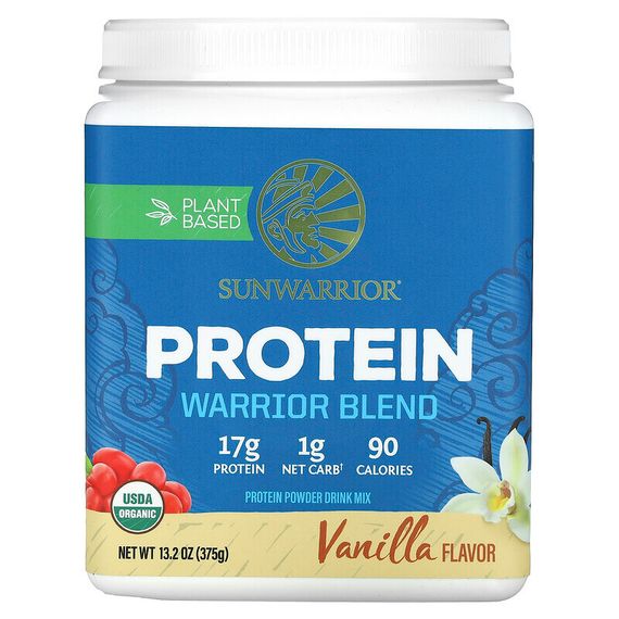 Sunwarrior, Warrior Blend Protein, ваниль, 375 г (13,2 унции)