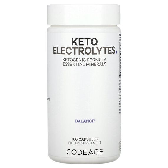 Codeage, Keto Electrolytes, Ketogenic Formula, 180 Capsules