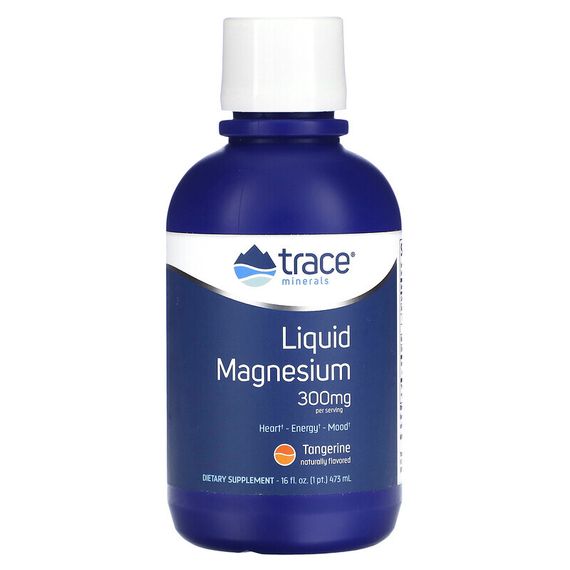 Trace Minerals ®, Liquid Magnesium, Tangerine, 300 mg, 16 fl oz (473 ml)