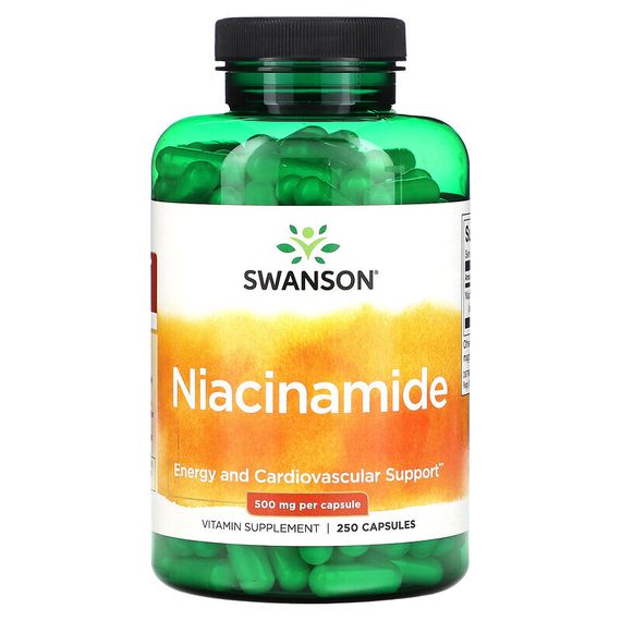 Swanson, Ниацинамид, 500 мг, 250 капсул