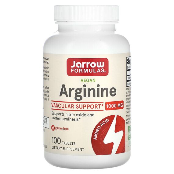 Jarrow Formulas, аргинин, 1000 мг, 100 таблеток