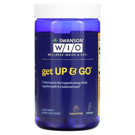 Swanson WIO, Get Up &amp; Go, 60 вегетарианских капсул