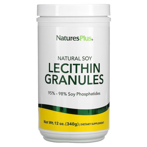 NaturesPlus, лецитин в гранулах, натуральная соя, 340 г (12 унций)