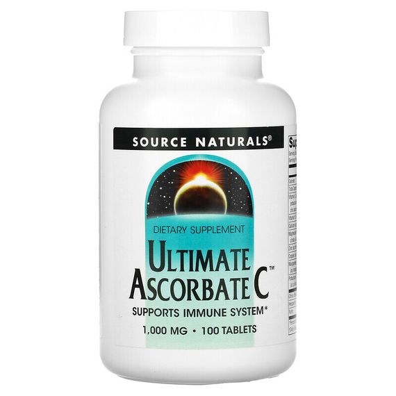 Source Naturals, Ultimate Ascorbate C, 1000 мг, 100 таблеток