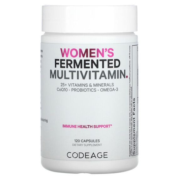 Codeage, Ферментированный мультивитамин для женщин, более 25 витаминов, минералы, 120 капсул