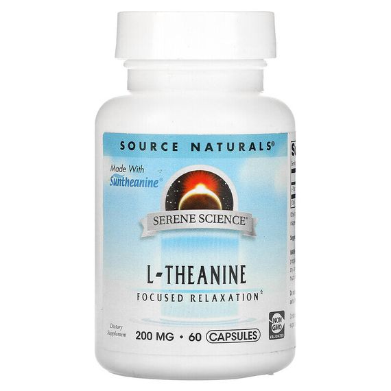 Source Naturals, Serene Science, L-теанин, 200 мг, 60 капсул