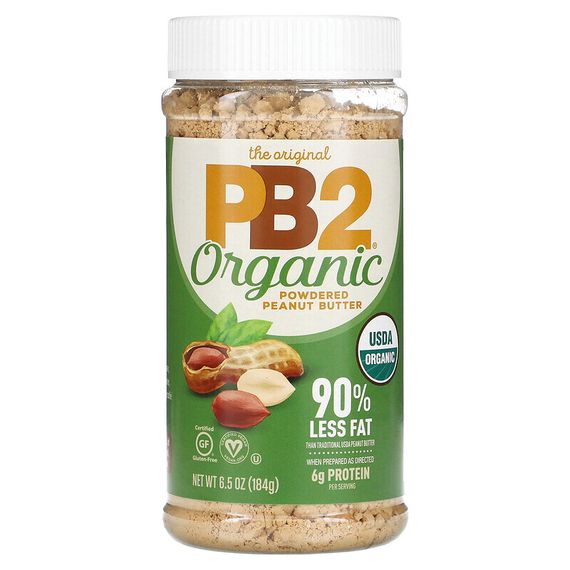 PB2 Foods, The Original PB2, органическое арахисовое масло в виде порошка, 184 г (6,5 унции)